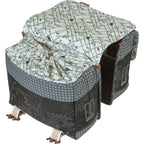 Basil Bohème Dubbele Fietstas - Zwart - 35L - Waterafstotend - Kunstleren Details