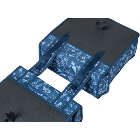 Basil Wanderlust dubbele fietstas, indigo blauw