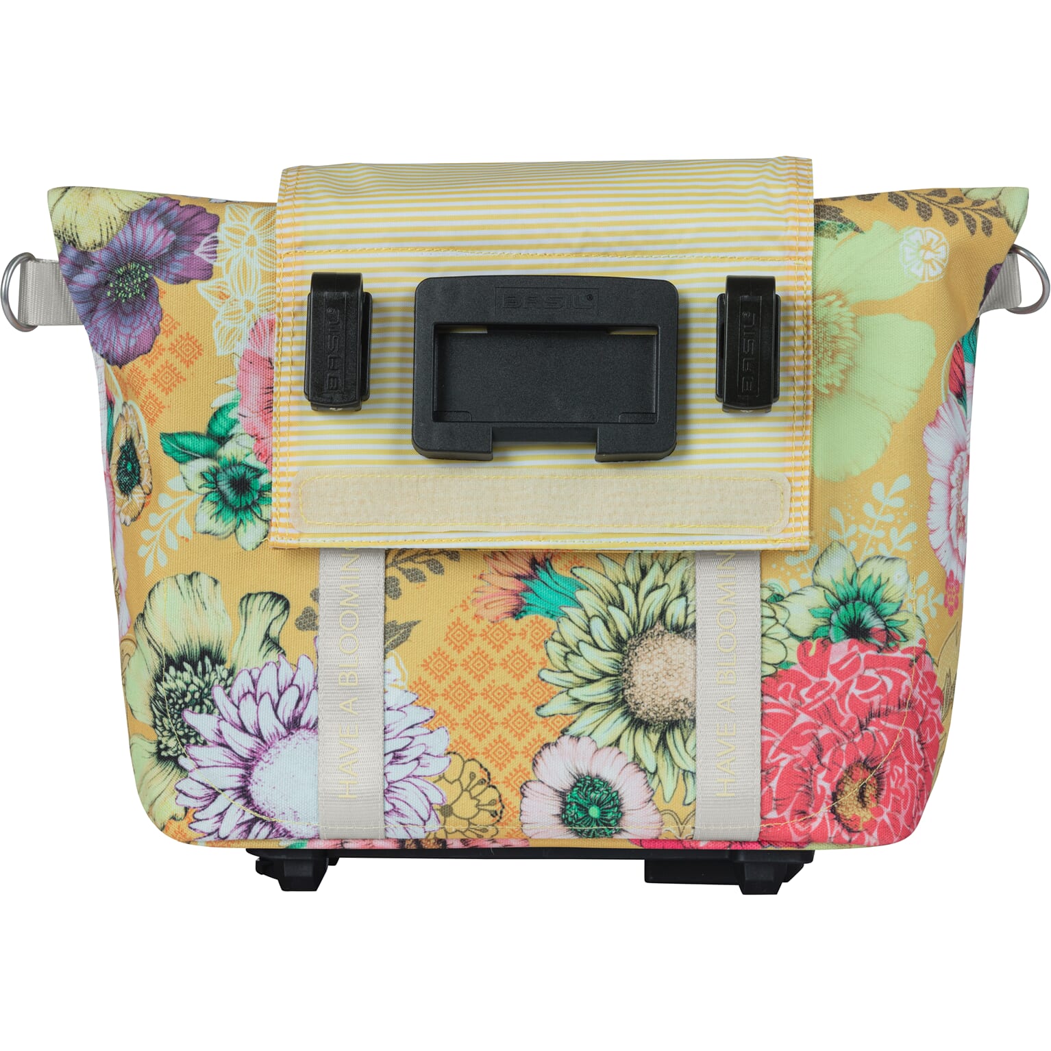 Basil Bloom Field MIK fietshandtas - Geel, compact en duurzaam - 8-11L