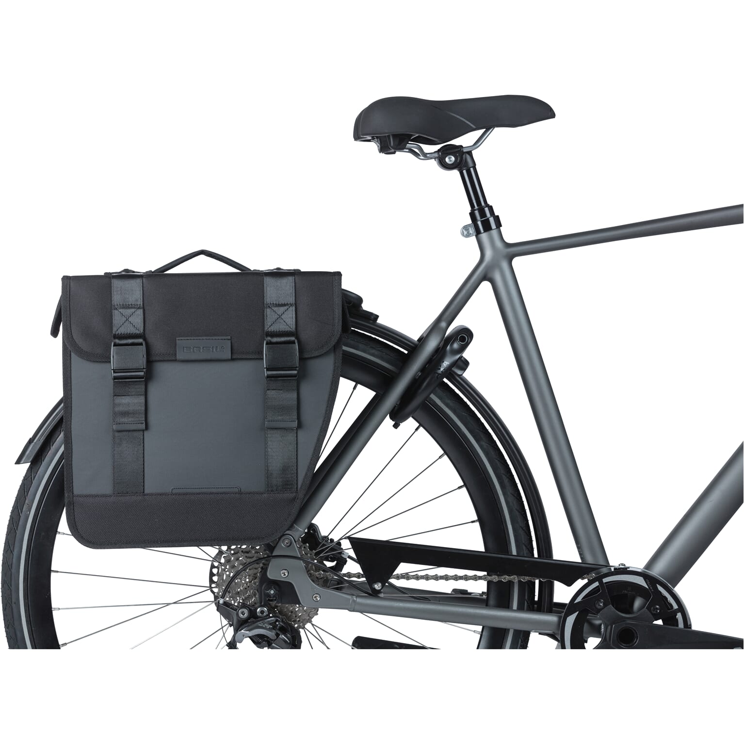 Basil Tour dubbele fietstas - waterdicht, MIK-systeem, zwart