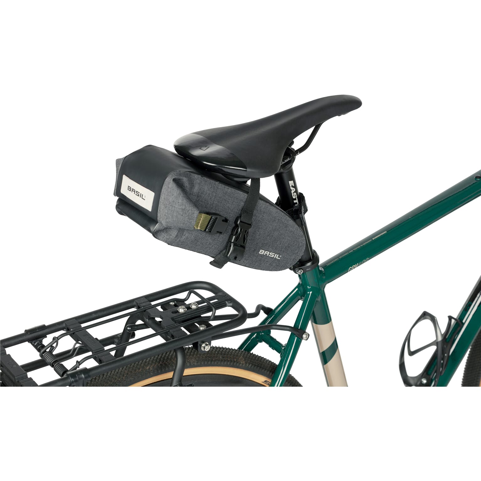 Basil Navigator Storm zadeltas - compacte fietstas - unisex - fiets - zwart