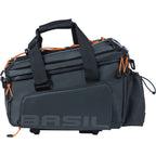 BASIL Miles XL Bagagedragertas Waterdichte zwarte tas voor elektrische fiets 36L MIK-systeem