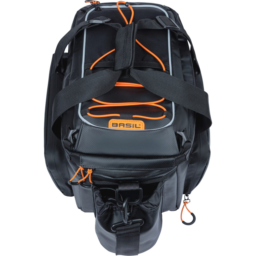 BASIL Miles XL Bagagedragertas Waterdichte zwarte tas voor elektrische fiets 36L MIK-systeem