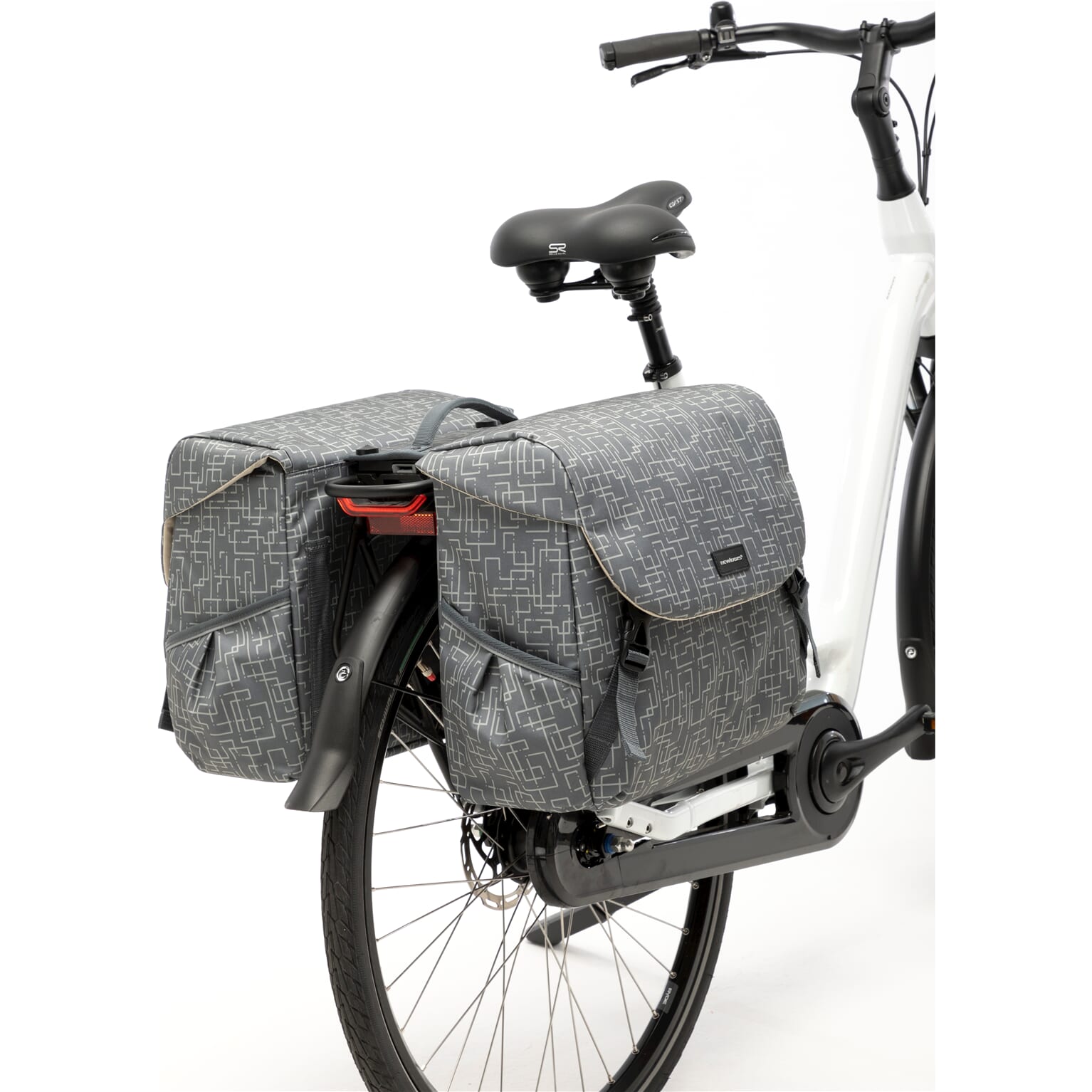 Mondi Joy Dubbele Fietstas - Waterafstotend Polyester - 38L - MIK Adapter - Ivy Walnut
