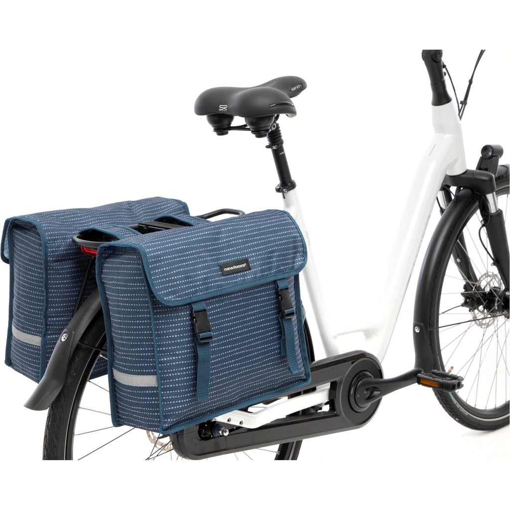 Fiori Dubbele Fietstas - Waterafstotend Polyester - 30L - Zwart Blauw Grijs