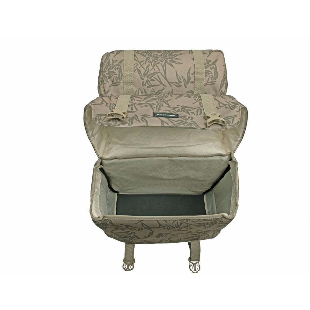 New Looxs Fietstas Alba Double - MIK Bagagedrager - Waterafstotend Polyester - 42L - Bamboo Zwart