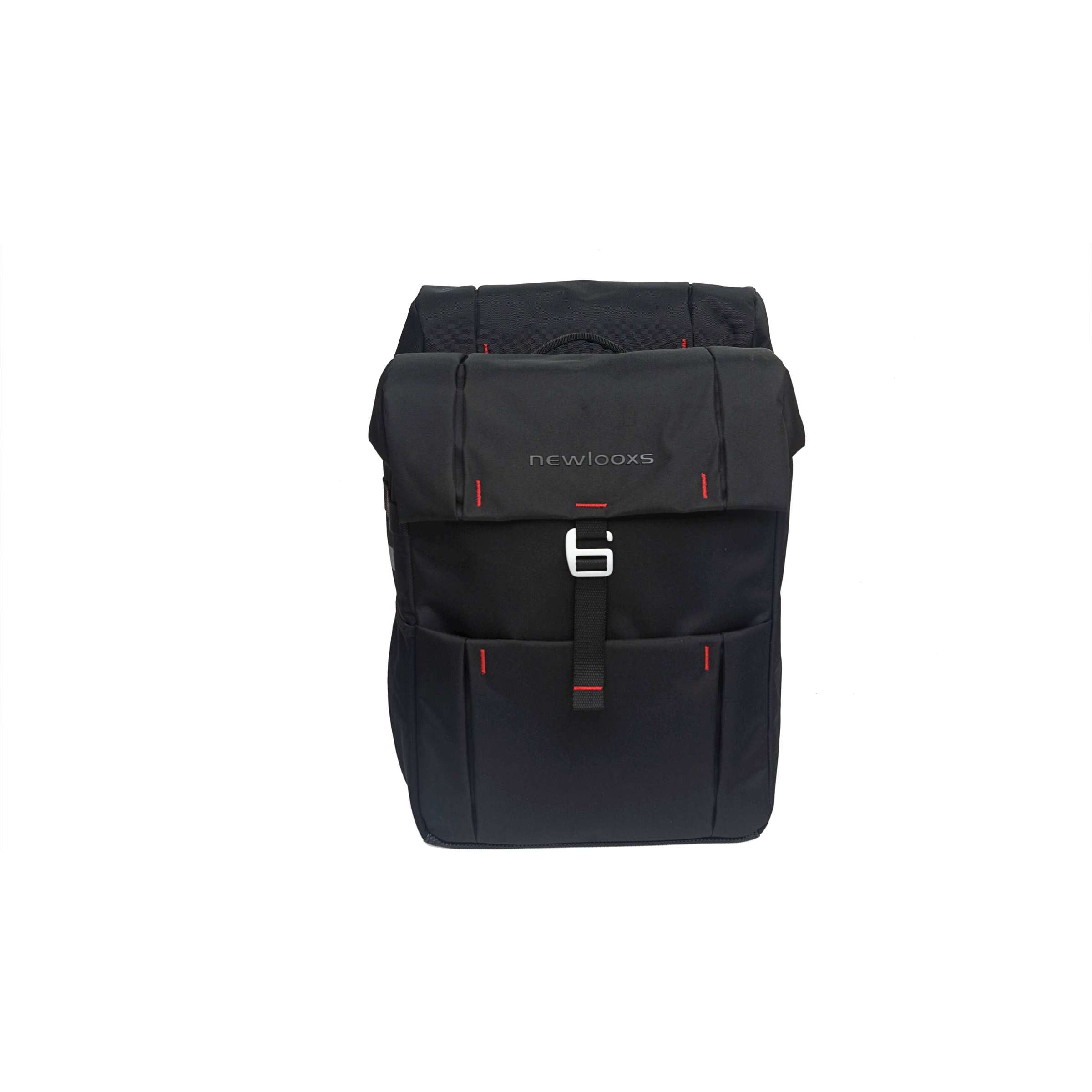 Newlooxs Dubbele fietstas new looxs vigo double 37 liter 31 x 40 x 15 cm (2x) - zwart