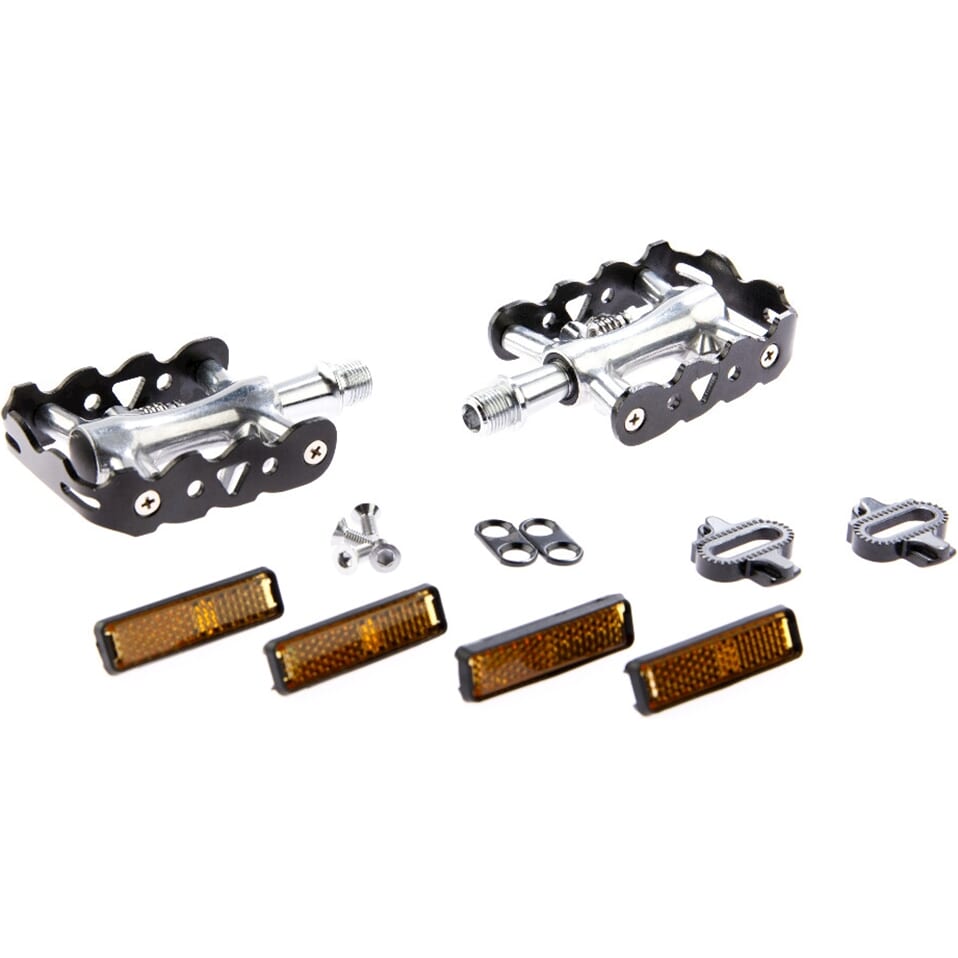 Tecora e pedalen atb spd all-round zwart zilver