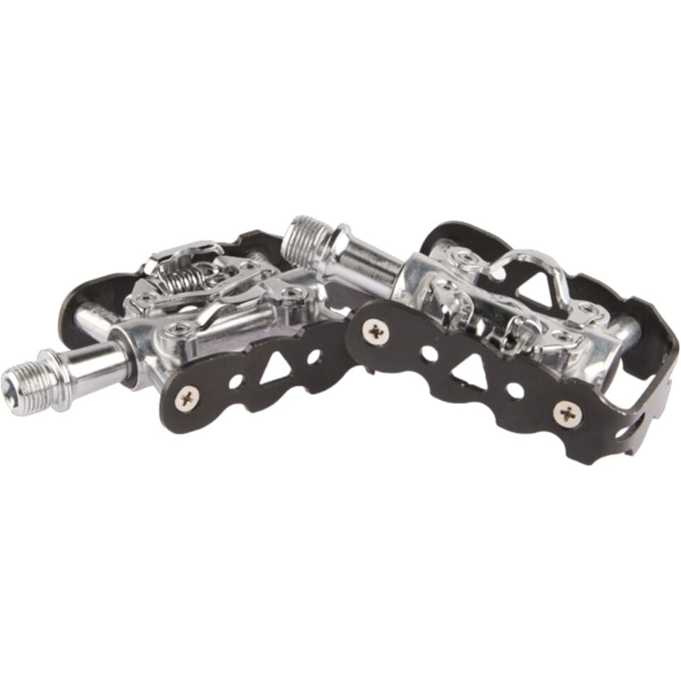 Tecora e pedalen atb spd all-round zwart zilver