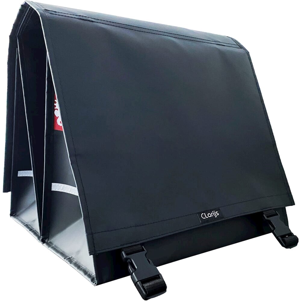 Clarijs fietstas dubbel xl pvc 46l met uitsparing zwart