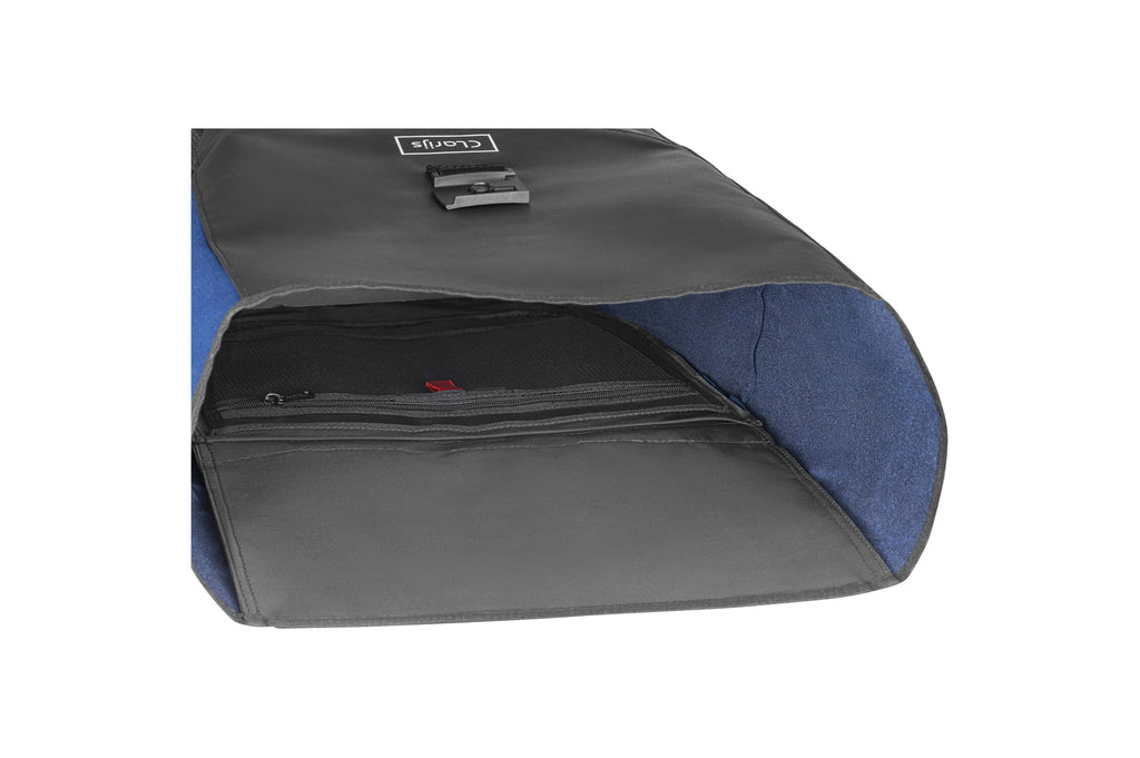 Clarijs fietstas solobag 24l zwart-blauw