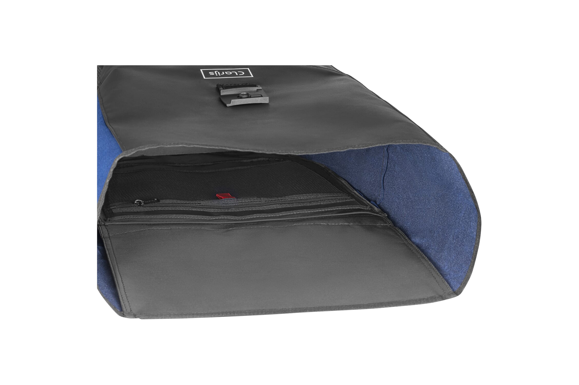 Clarijs fietstas solobag 24l zwart-blauw