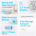 Tp-link tapo t315 slimme temperatuur- en vochtigheidsmonitor sensor