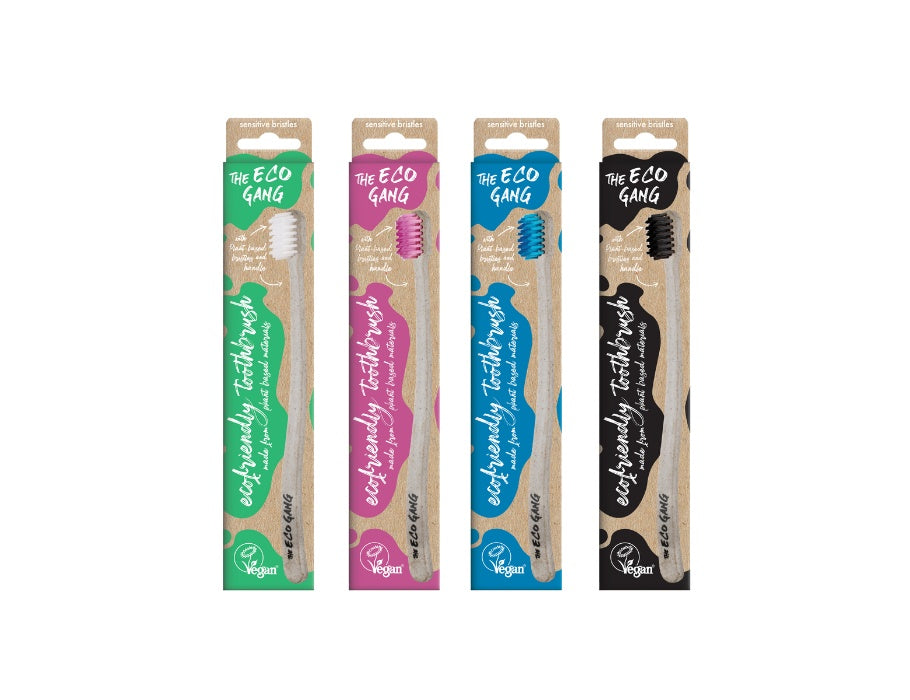 The eco gang plant-based tandenborstel - sensitive - mix omdoos 20st.