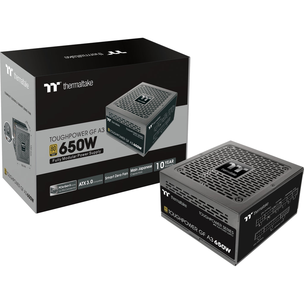 Thermaltake toughpower gf a3 gold - tt premium edition modulaire 650 watt voeding (zwart, 4x pcie)