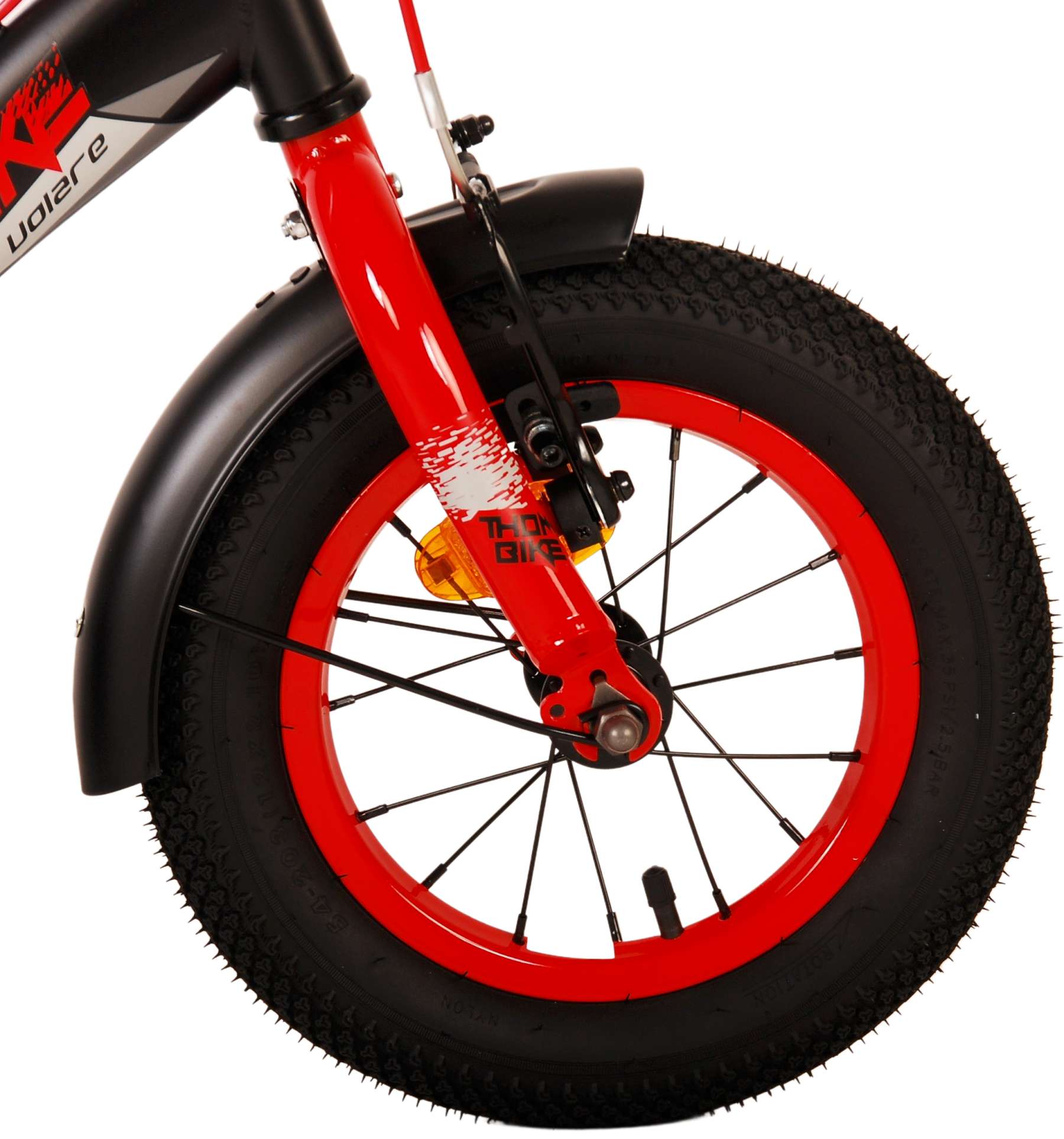 Volare Thombike Kinderfiets Jongens 12 inch Zwart Rood Twee Handremmen
