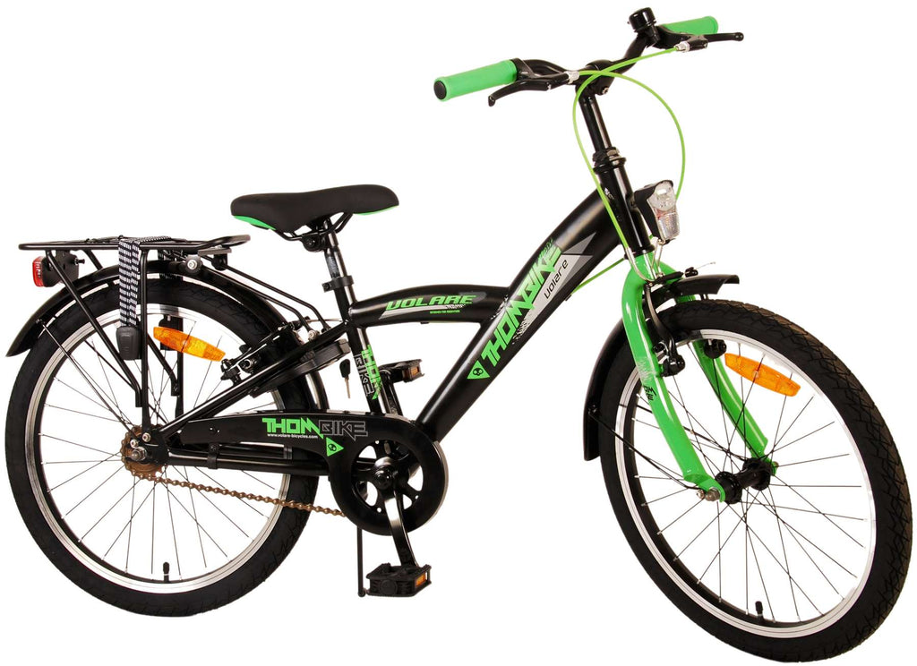 Volare Thombike Kinderfiets Jongens 20 inch Zwart Groen Twee Handremmen