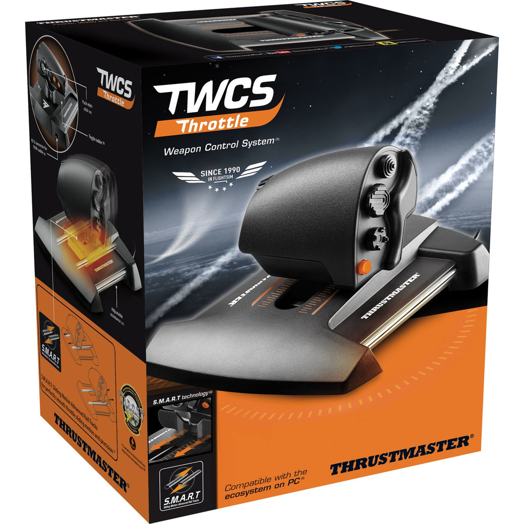 thrustmaster twcs throttle gaming gasregelaar (zwart oranje, pc)