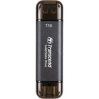 Transcend ts1tesd310c esd310c external ssd, 1tb, usb type-c type-a, 10gbps