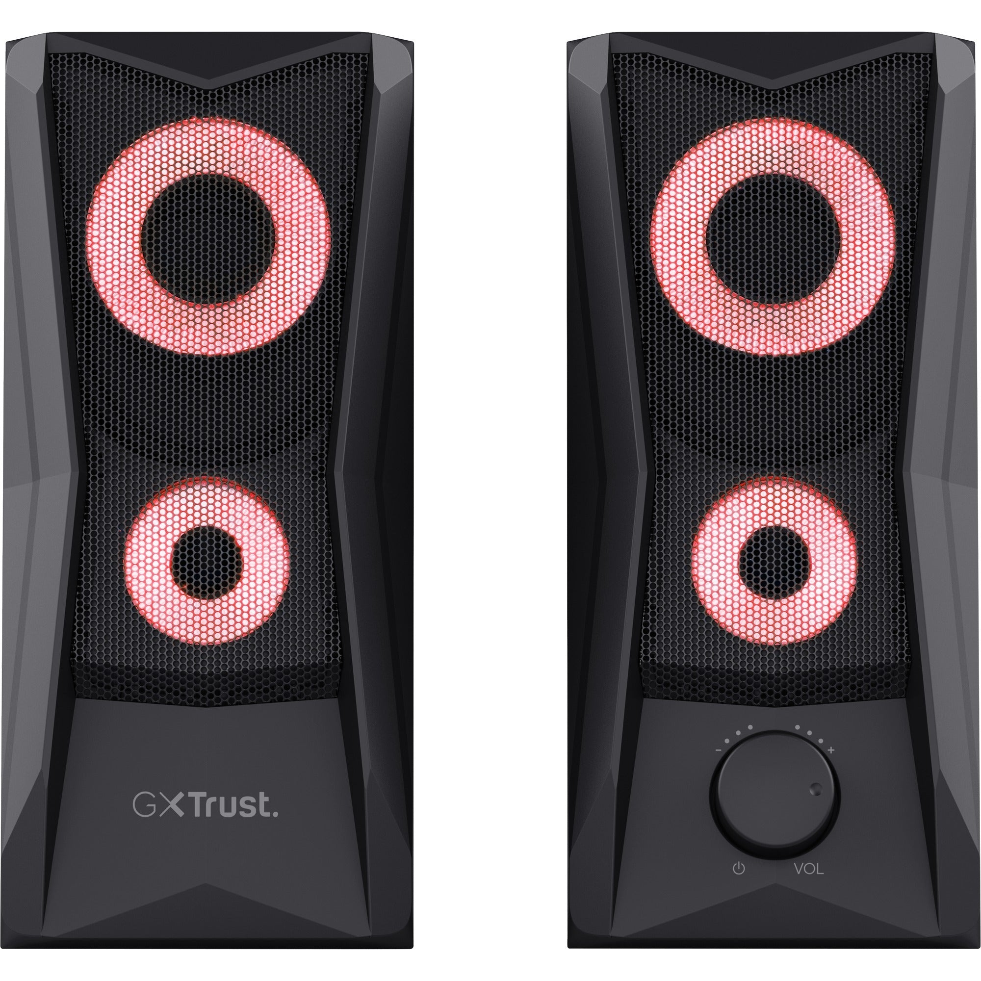 Trust gxt 606 javv rgb verlichte 2.0 speakerset pc-luidspreker (zwart)
