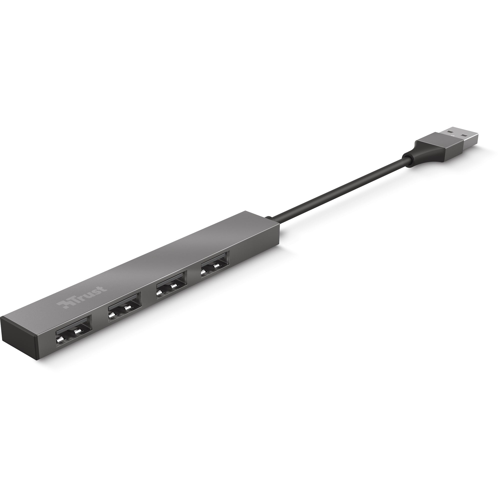 Trust halyx aluminium 4-port mini usb hub usb-hub (aluminium)