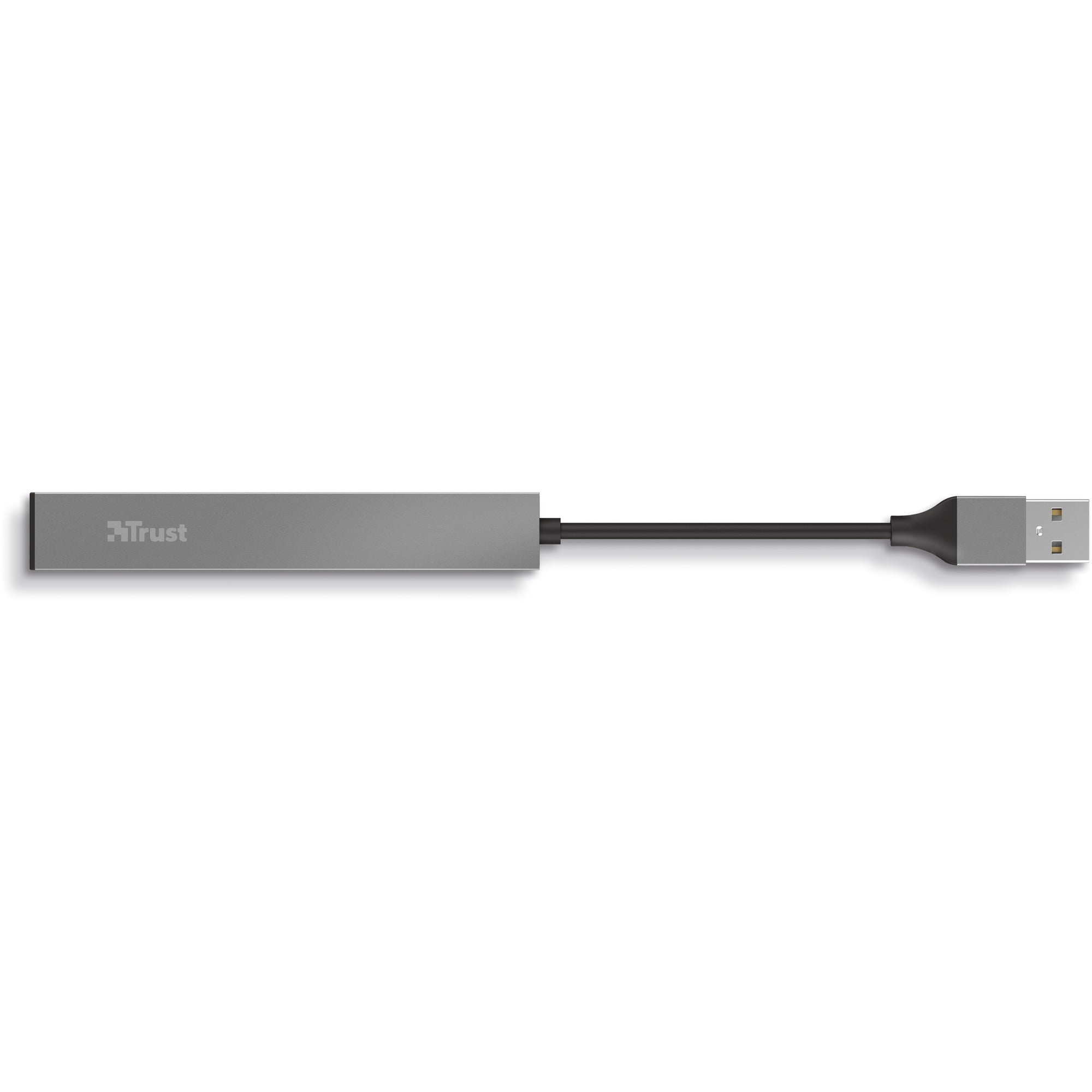 Trust halyx aluminium 4-port mini usb hub usb-hub (aluminium)
