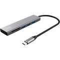 Trust Trust Halyx Snelle USB-C-hub en -kaartlezer