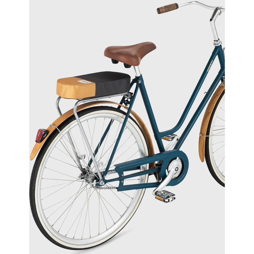 bagagedragerkussen Recycled 38 cm grijs geel