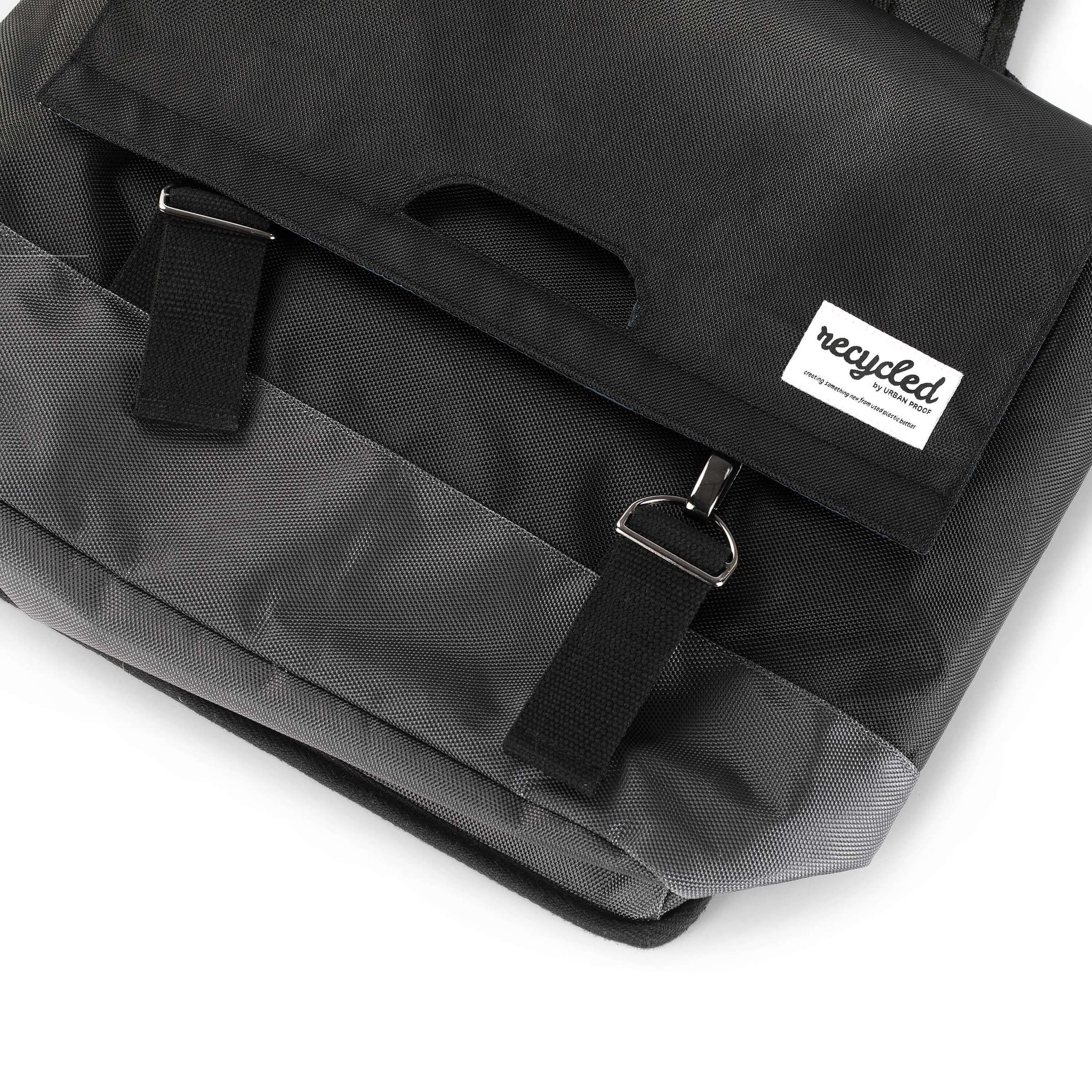 UrbanProof dubbele fietstas 55l gerecycled zwart/grijs
