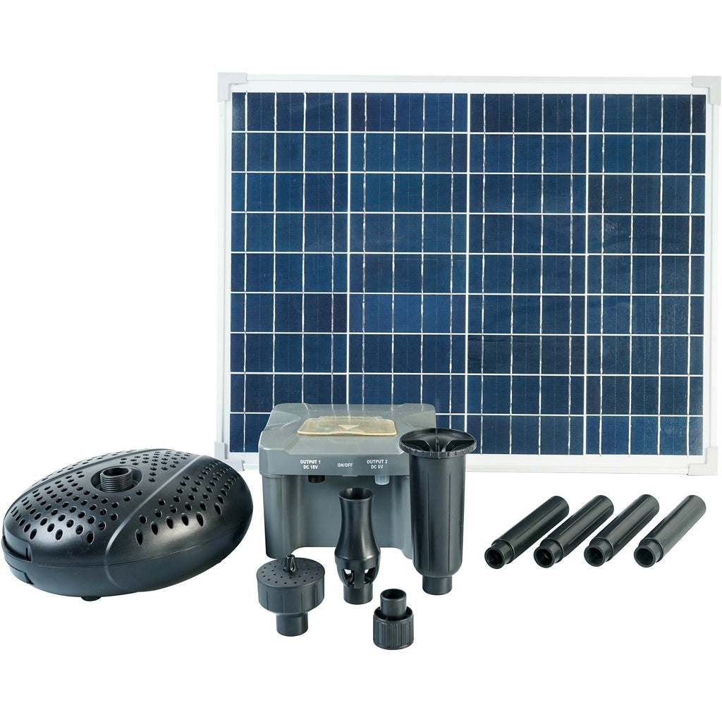 Ubbink solarmax 2500 accu pomp (zwart, incl. solarpaneel, pomp en accu)