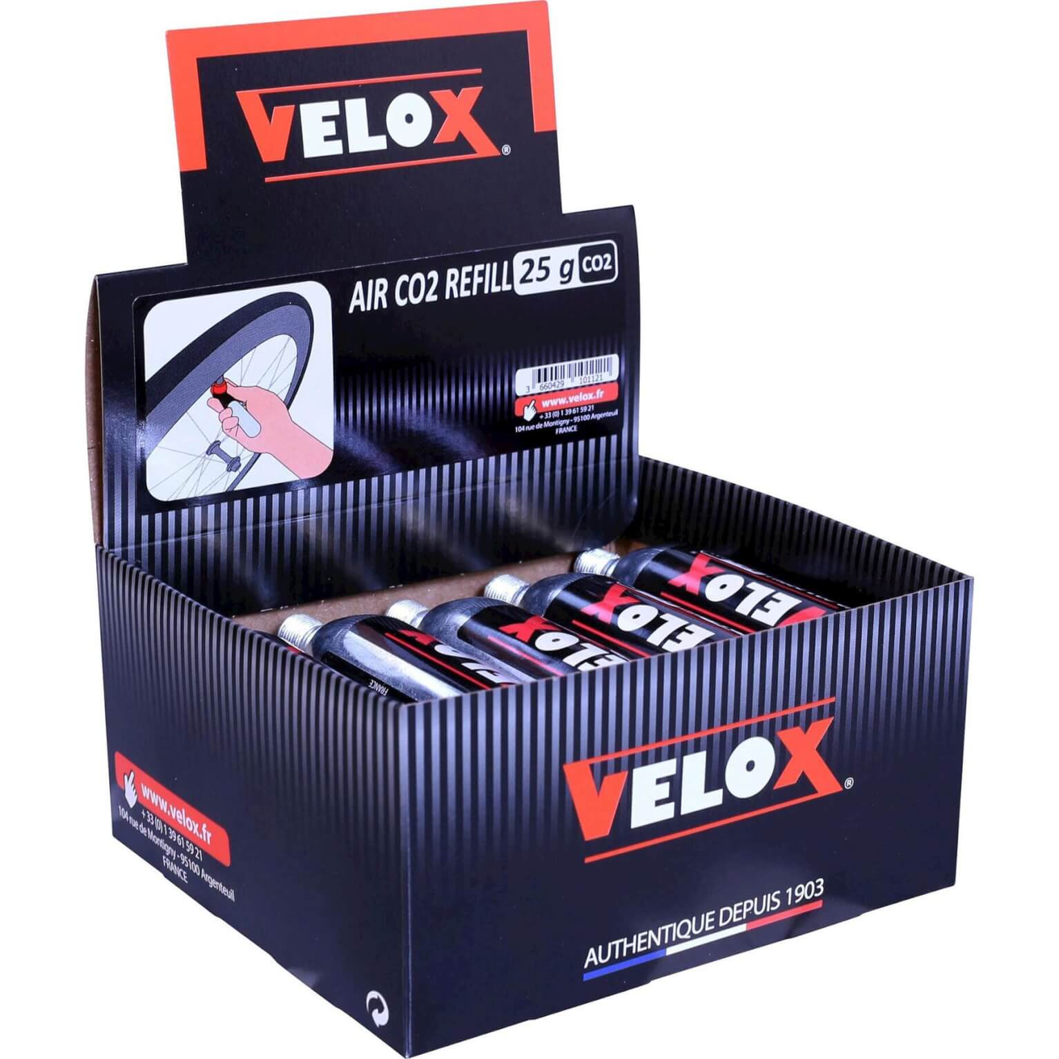 Velox co2-patroon met schroefdraad 25g