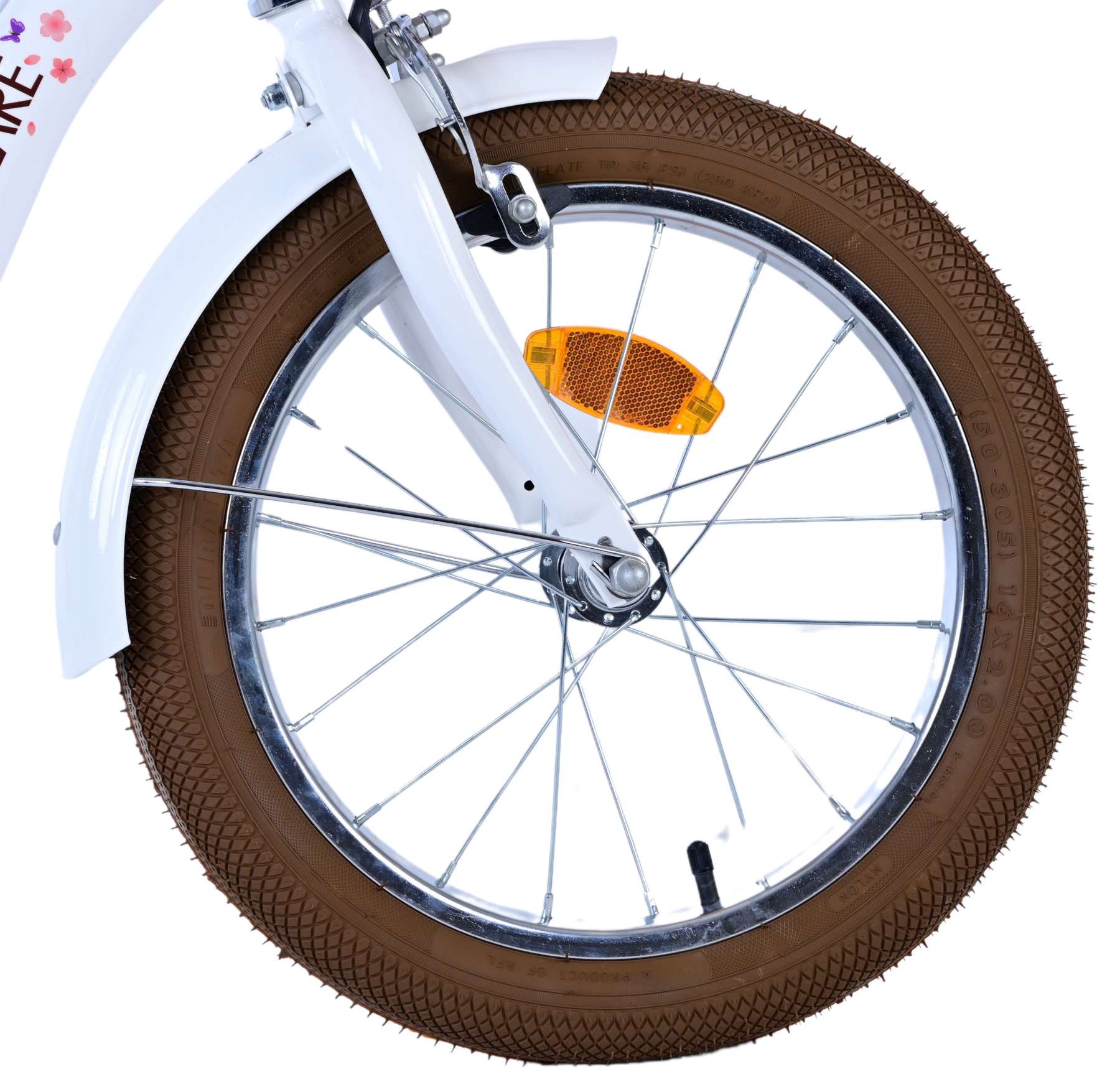 Volare blossom kinderfiets - meisjes - 16 inch - wit - twee handremmen
