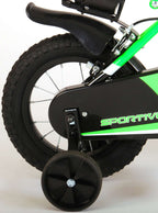 Volare Sportivo Kinderfiets Jongens 12 inch Neon Groen Zwart Twee Handremmen 95% afgemonteerd