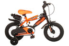 Volare Sportivo Kinderfiets - Jongens - 12 inch - Neon Oranje Zwart - Twee Handremmen - 95% afgemonteerd