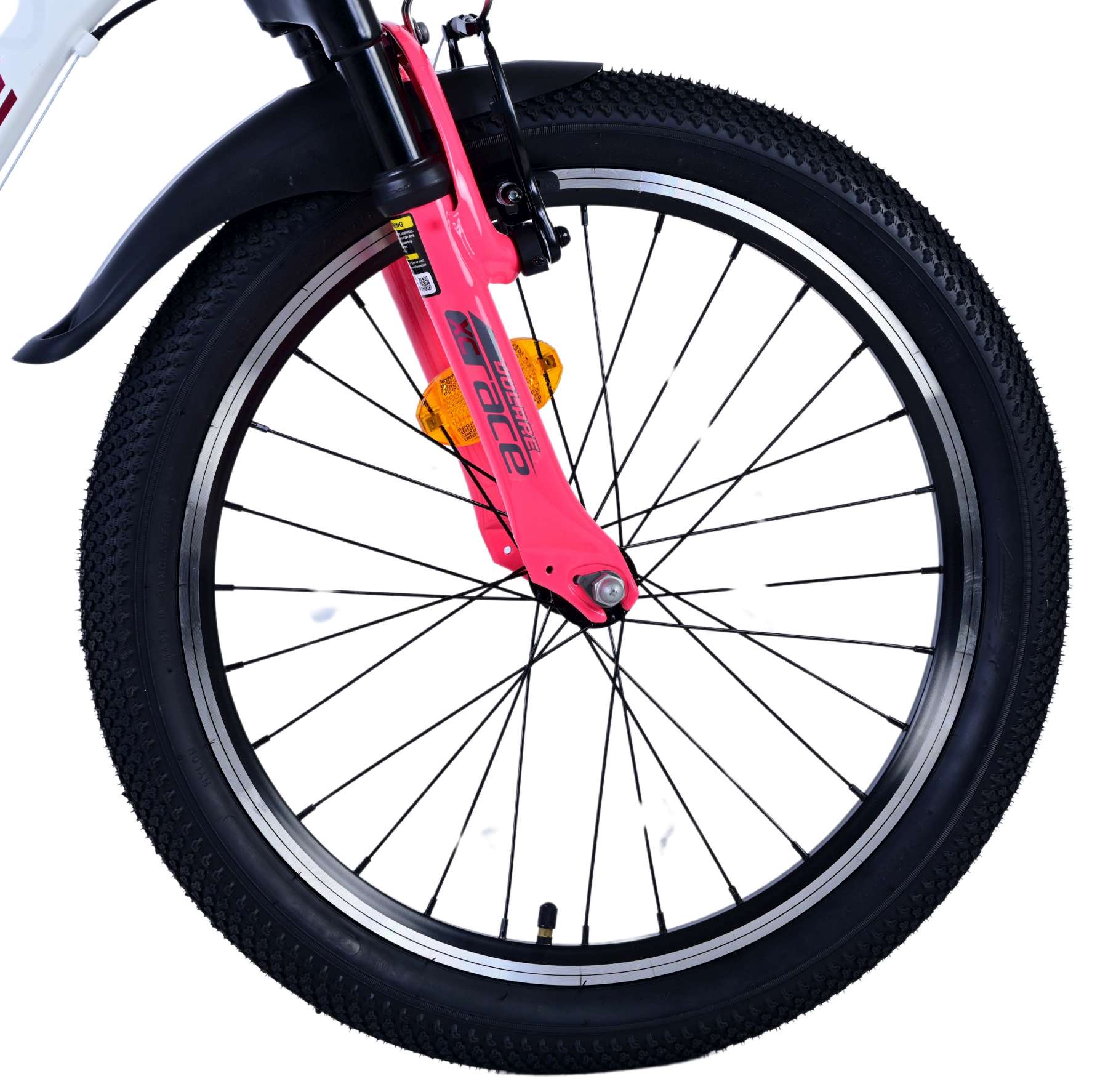Volare xc race kinderfiets - 20 inch - 7 speed - wit roze