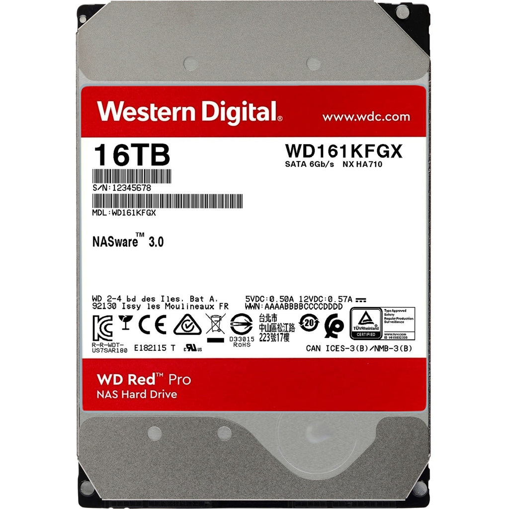 Wd red pro, 16 tb harde schijf (161kfgx, sata 600, 24 7, af)