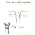 Sapim spaakverloopnippel spaak-13 velg-14 zilv. (500st)