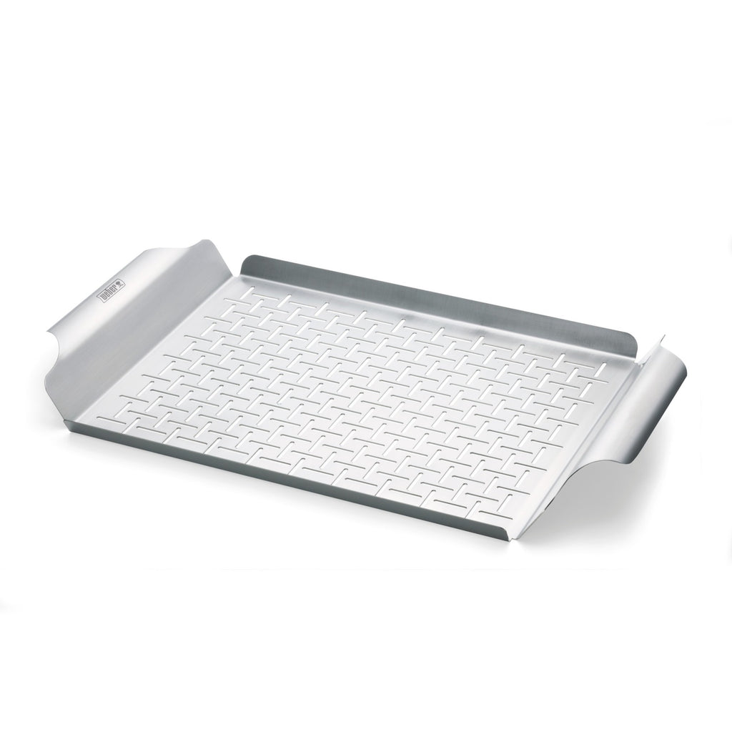 Weber deluxe grillpan grillkorf (zilver)
