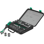 Wera 8100 sa sc 2 zyklop doppenset gereedschapsset (zwart groen, 43-delig, snelheidsratel met draaibare kop)