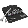 Wera 8100 sc 11 zyklop metalen ratelset gereedschapsset (zwart groen, 28-delig, volledig metalen omschakelbare ratel)