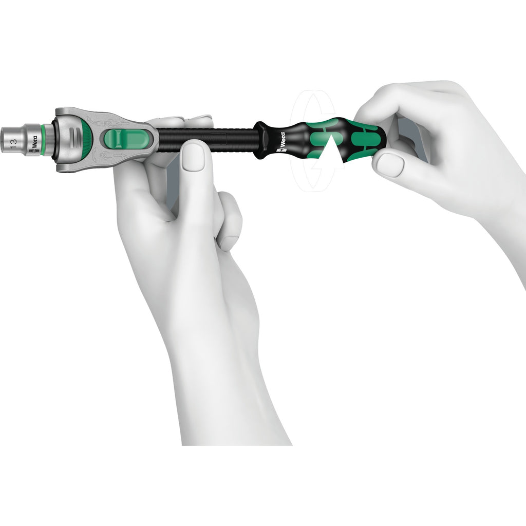 Wera 8100 sc 6 zyklop speed-ratelset, 1 2 -aandrijving gereedschapsset (zwart groen, 28-delig)