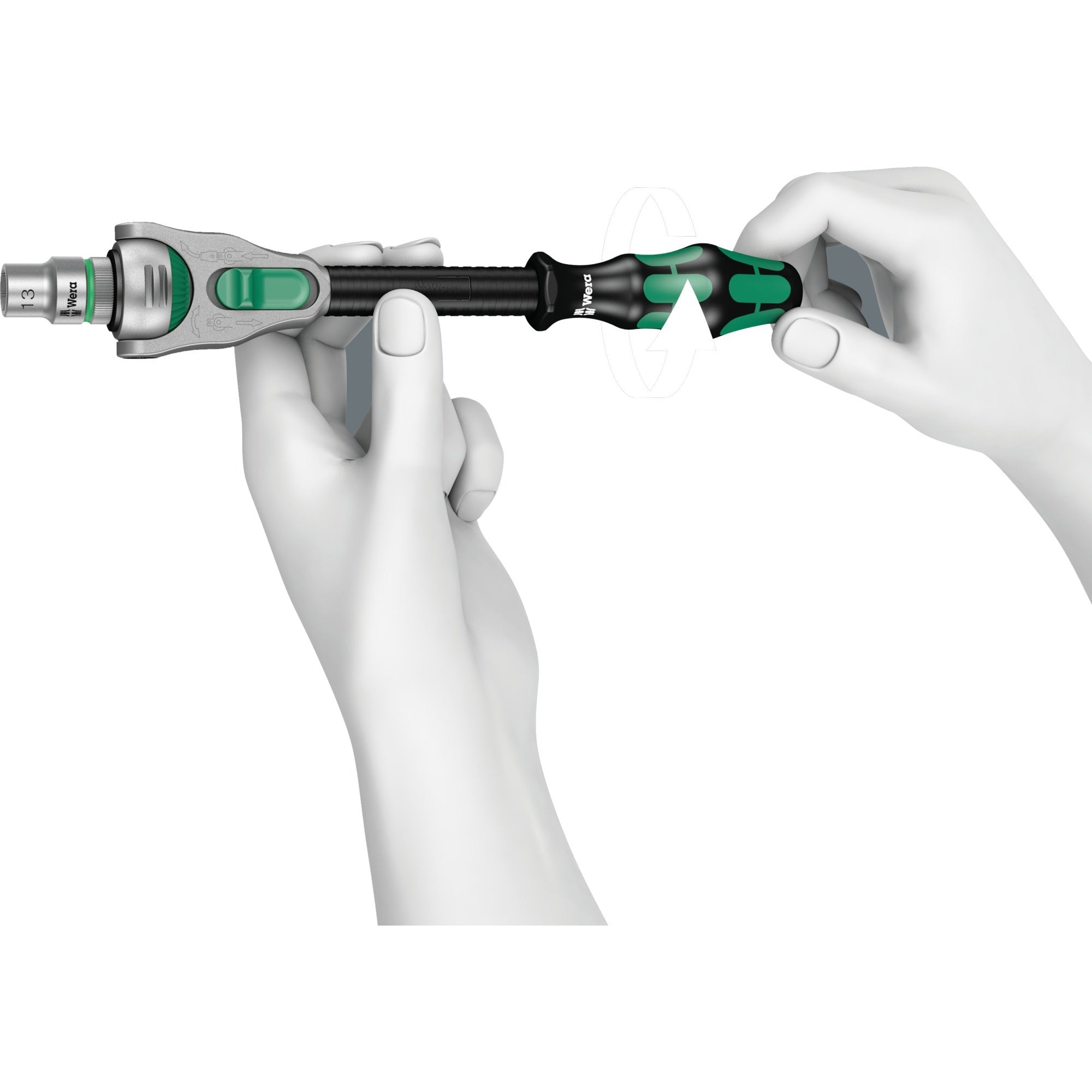 Wera 8100 sc 6 zyklop speed-ratelset, 1 2 -aandrijving gereedschapsset (zwart groen, 28-delig)