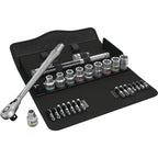 Wera 8100 sc 8 zyklop metal-ratelset omschakelbaar, 1 2 aandrijving gereedschapsset (28-delig)