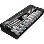 Wera 8100 sc 8 zyklop metal-ratelset omschakelbaar, 1 2 aandrijving gereedschapsset (28-delig)