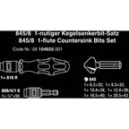 Wera 845 8 verzink bit-set, 8‑delig bitset (zwart groen)