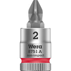 Wera 8751 a zyklop bit dop-combinatie met 1 4 aandrijving , ph 2 x 28 mm - 1 stuk(s) - 05003351001