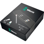 Wera 8767 a torx® hf 1 zyklop bitdoppen set torx dopsleutel (zwart zilver, 4-delig, met vasthoudfunctie, 1 4 -aandrijving)
