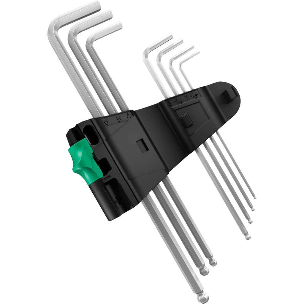 Wera 950 9 hex-plus 1 sb stiftsleutelset, metrisch, verchroomd (9-delig)