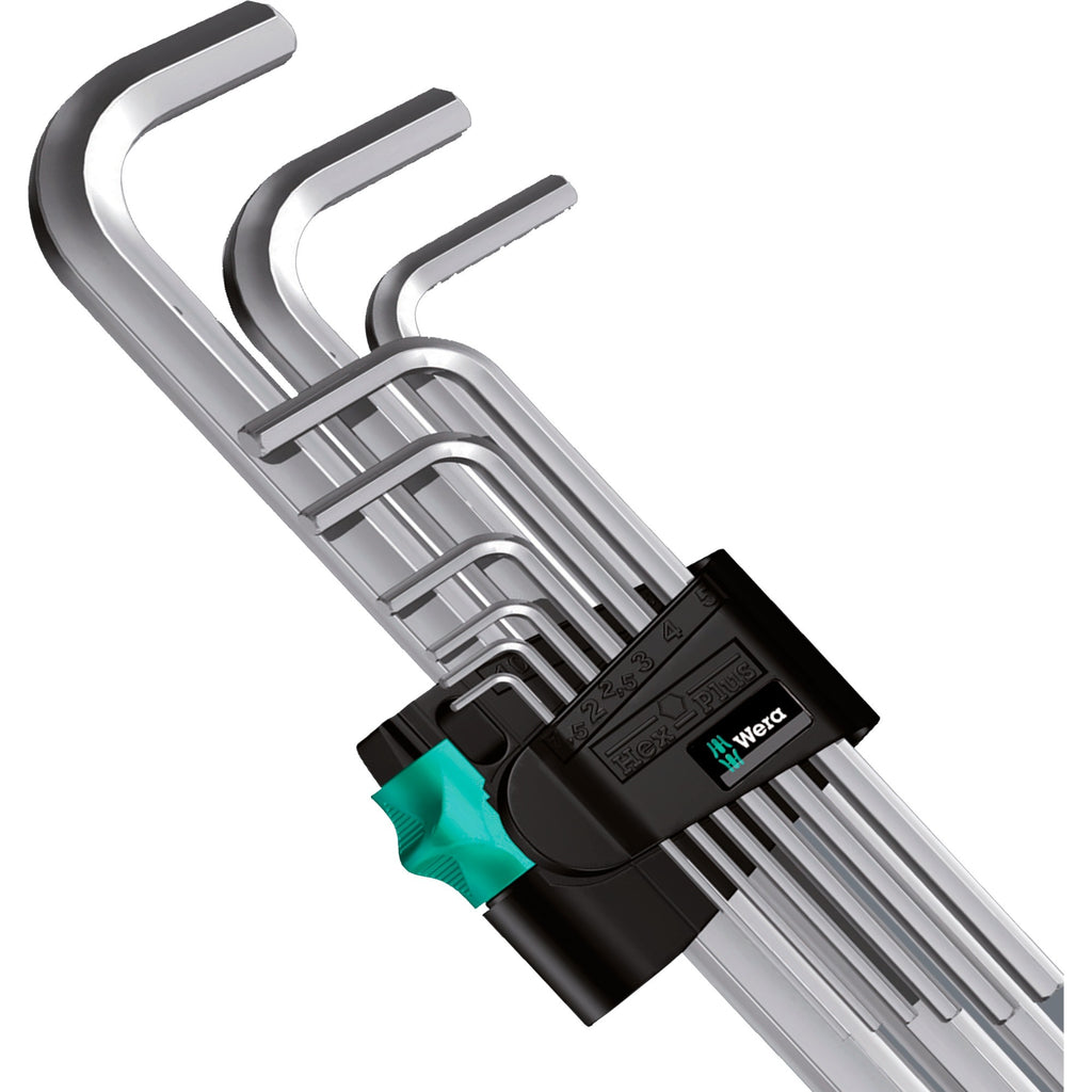 Wera 950 9 hex-plus 1 sb stiftsleutelset, metrisch, verchroomd (9-delig)