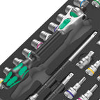 Wera 9722 schuimrubberen inzetstuk met 8000 c zyklop ratel 1 2 set 1, 31-delig - 05150112001